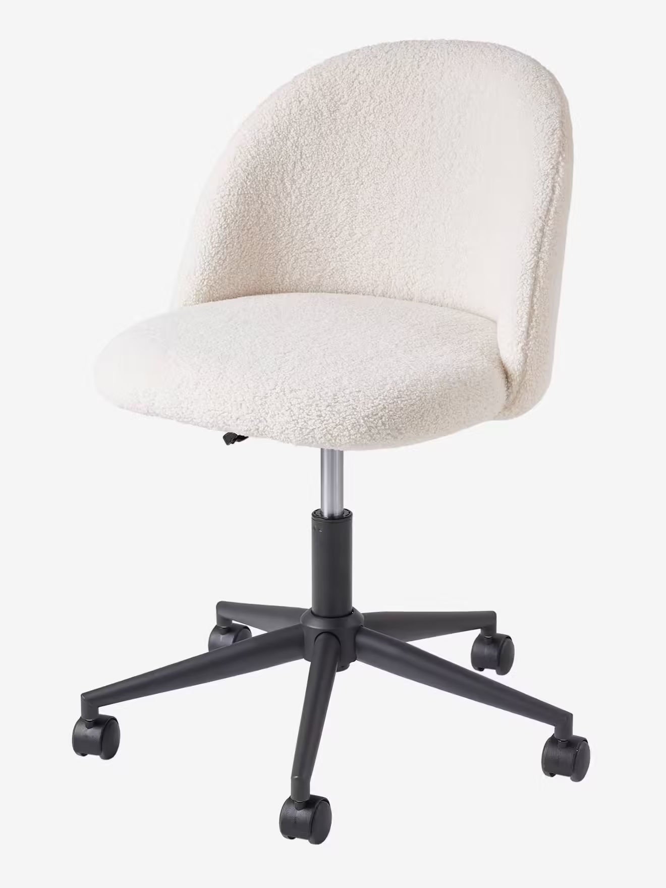Chaise à roulettes en sherpa écru Vertbaudet
