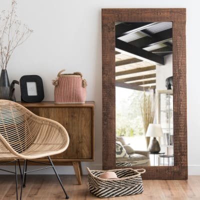 Grand miroir rectangulaire en bois de pin 82x165 - Maisons du Monde