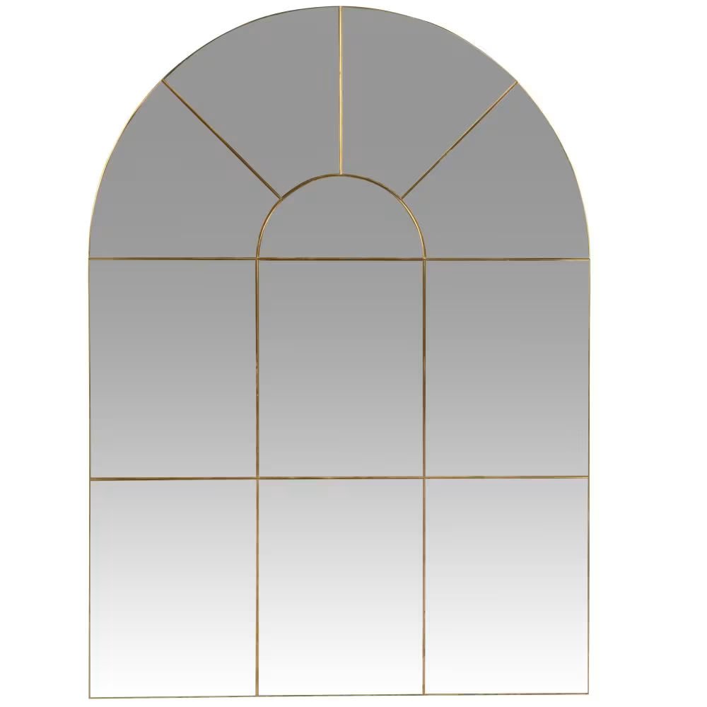 Miroir fenêtre arche en métal doré 80x110 Orangerie - Maisons du Monde