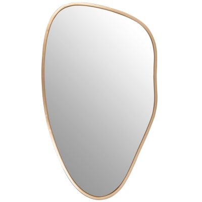 Miroir organique en acier doré 46x79 Gunnar - Maisons du Monde