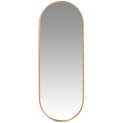 Miroir ovale en aluminium doré effet feuilles d'or 30x80 Cambera - Maisons du Monde