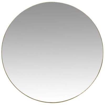 Miroir rond en acier doré D90 Clement - Maisons du Monde