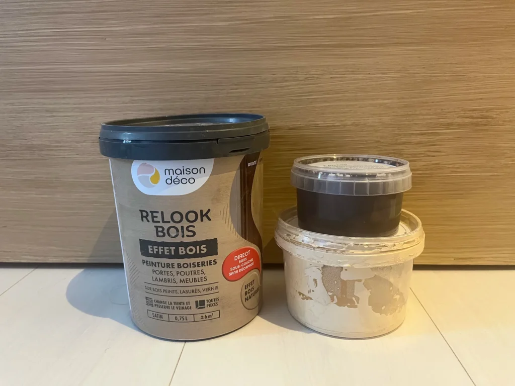intérieur du pot relook effet bois