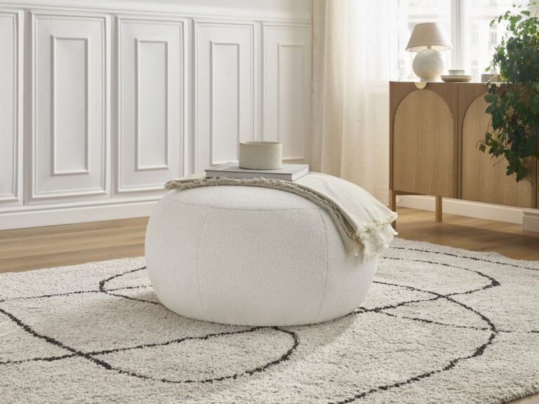 pouf blanc