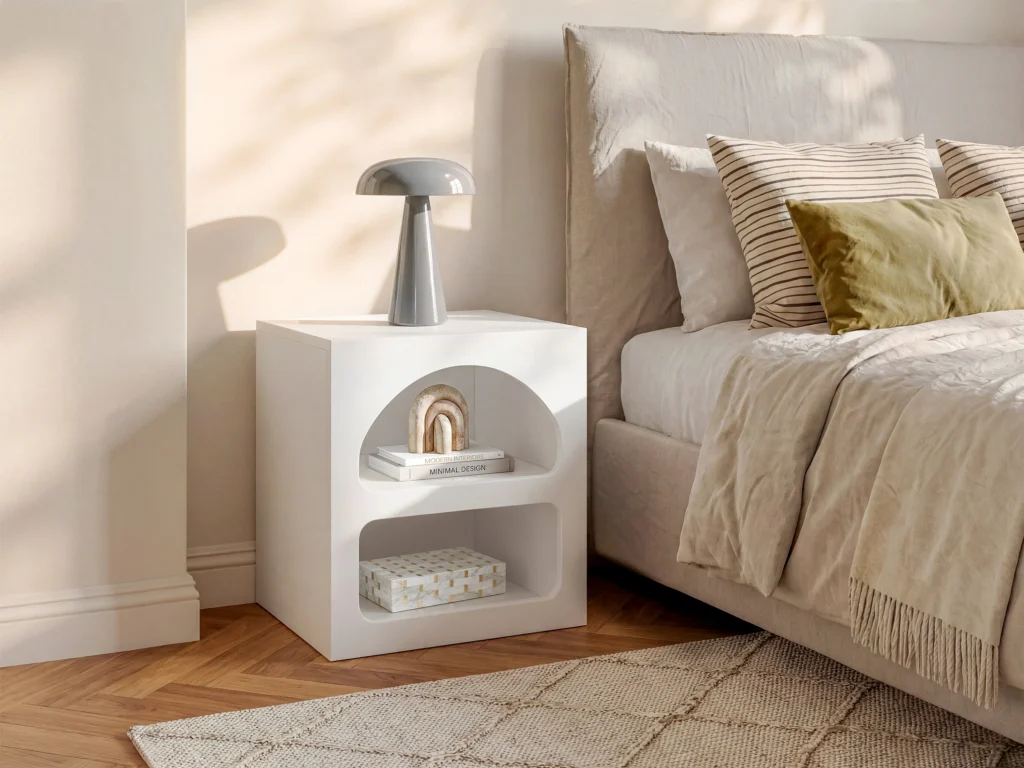 table de chevet en niche